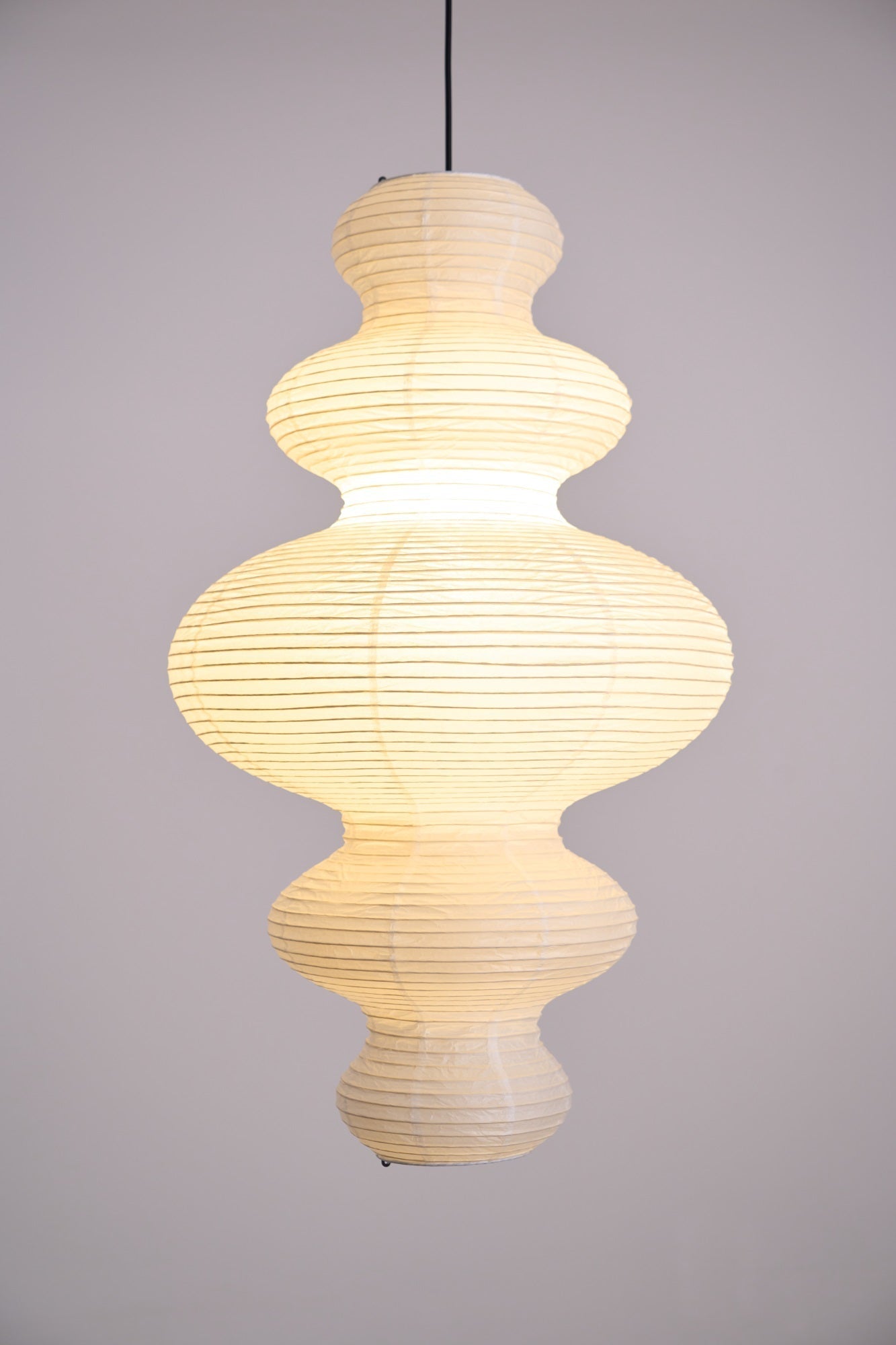 Luminous Rice Paper Pendant Lamp Sculptural Ceiling Light For Ambient Rooms