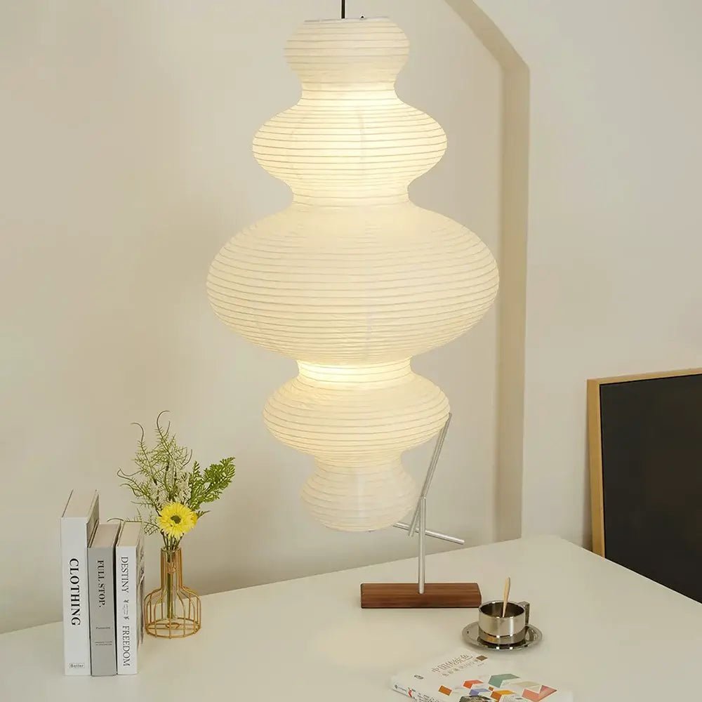 Luminous Rice Paper Pendant Lamp Sculptural Ceiling Light For Ambient Rooms