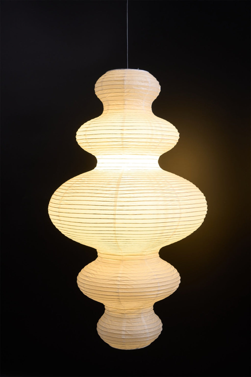 Luminous Rice Paper Pendant Lamp Sculptural Ceiling Light For Ambient Rooms