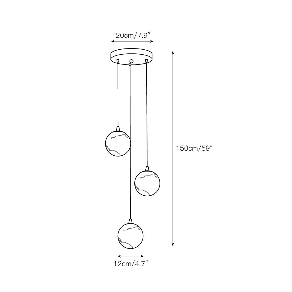 Gloruvye Balls Modern Cluster Alabaster  Chandelier | Fioriscas