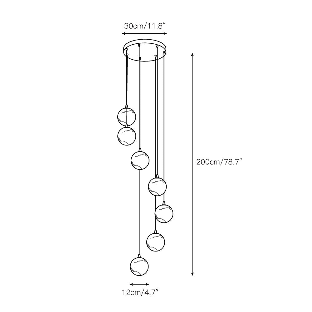Gloruvye Balls Modern Cluster Alabaster  Chandelier | Fioriscas