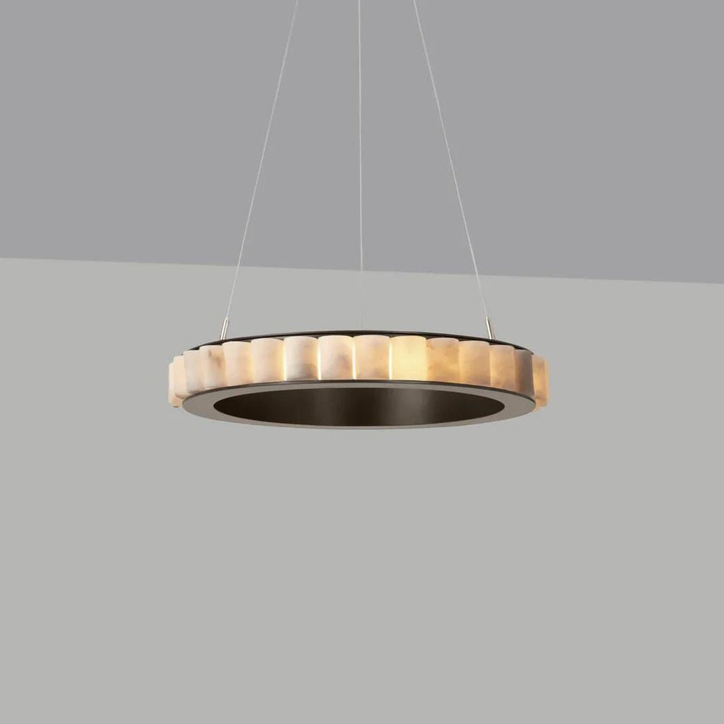 Orion Double Ring Alabaster Chandelier | Fioriscas