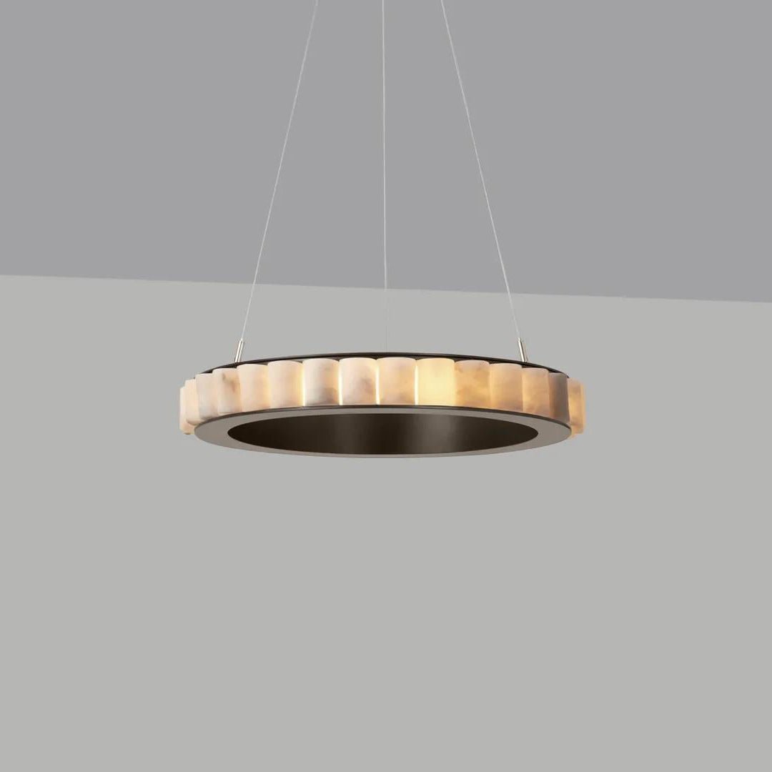 Orion Double Ring Alabaster Chandelier | Fioriscas