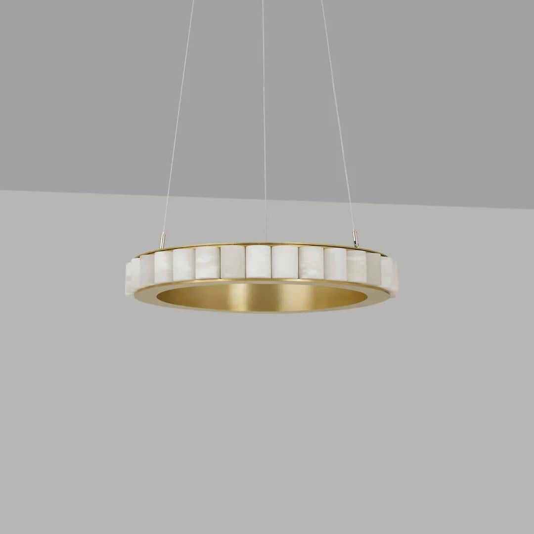 Orion Double Ring Alabaster Chandelier | Fioriscas