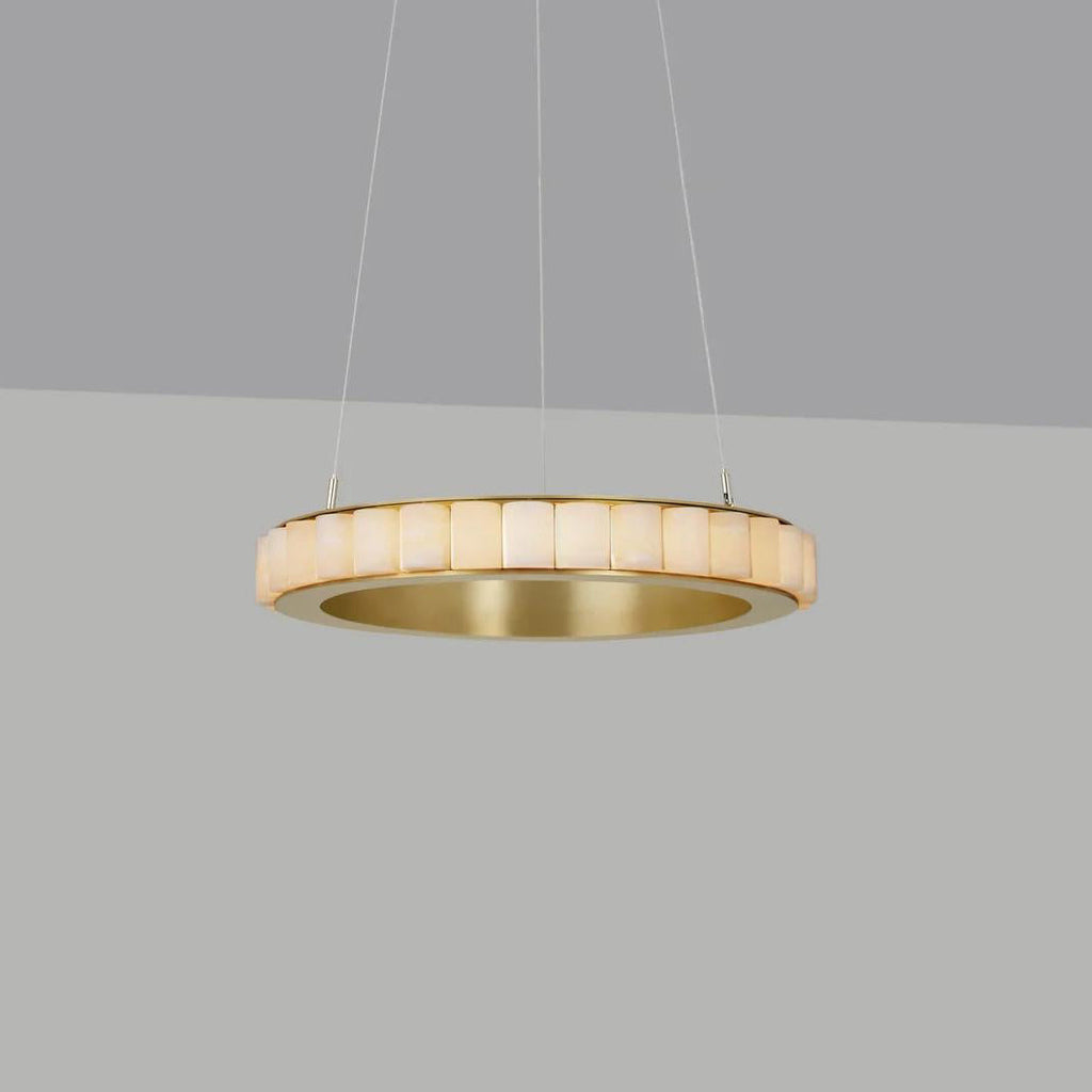 Orion Double Ring Alabaster Chandelier | Fioriscas