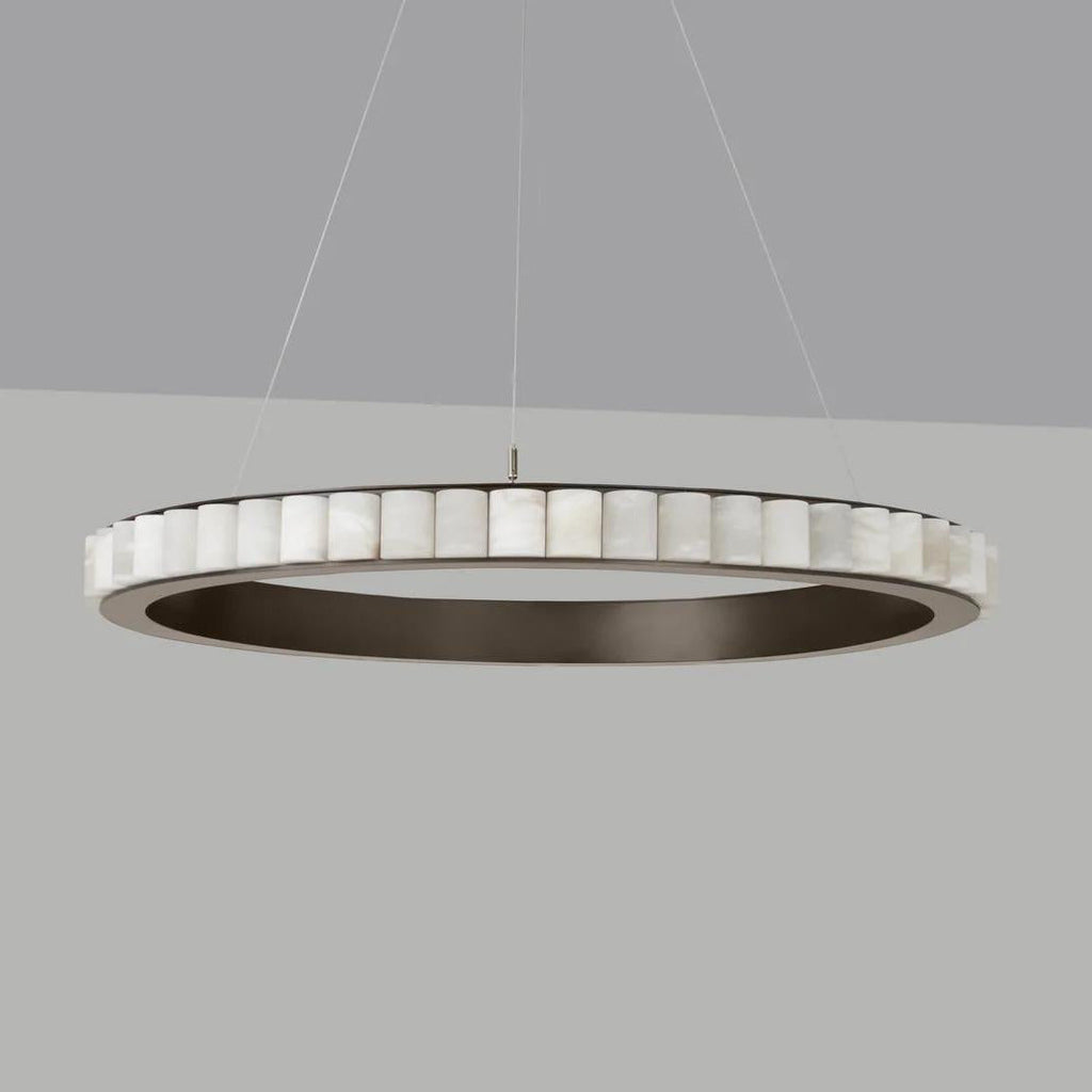 Orion Double Ring Alabaster Chandelier | Fioriscas