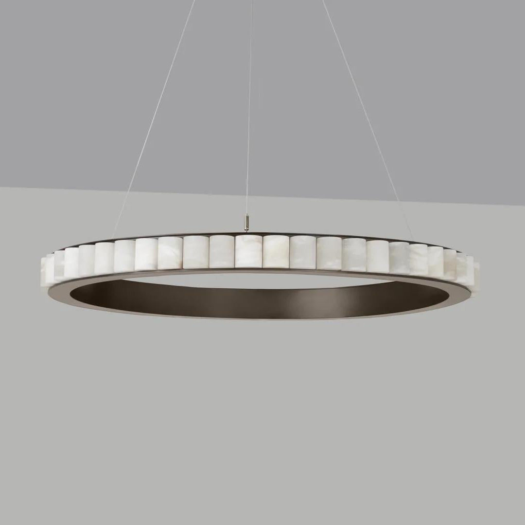 Orion Double Ring Alabaster Chandelier | Fioriscas