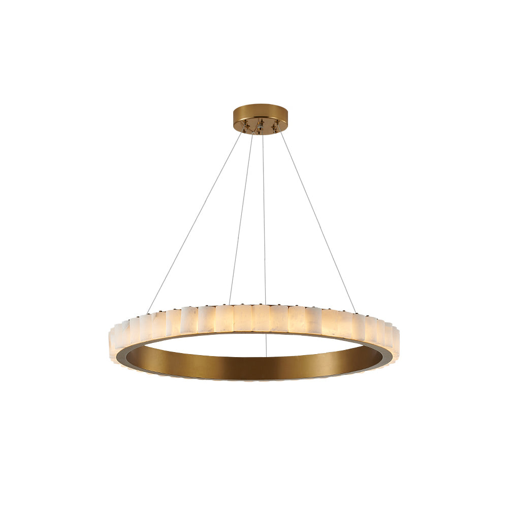 Orion Double Ring Alabaster Chandelier | Fioriscas