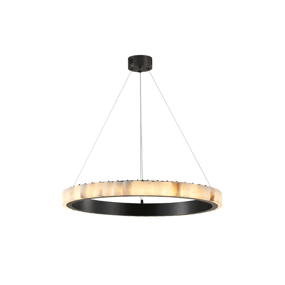 Orion Double Ring Alabaster Chandelier | Fioriscas