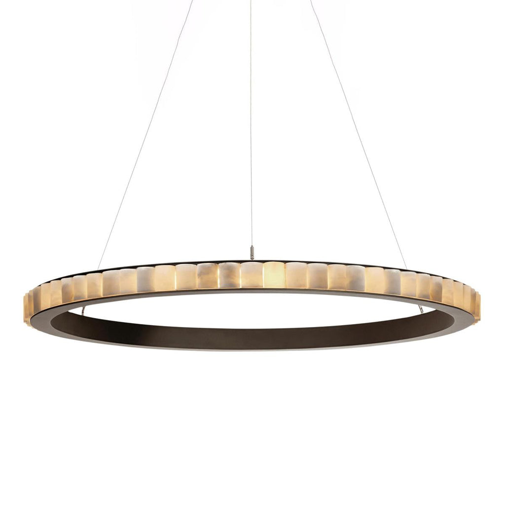 Orion Double Ring Alabaster Chandelier | Fioriscas
