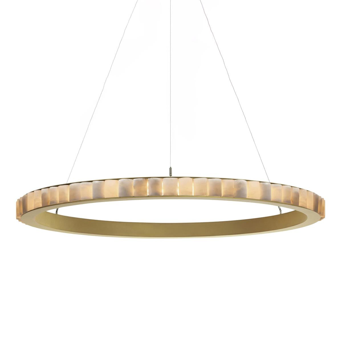 Orion Double Ring Alabaster Chandelier | Fioriscas