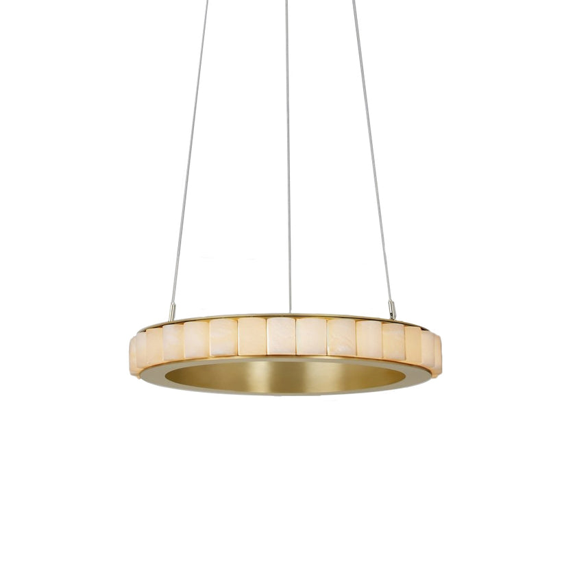 Orion Double Ring Alabaster Chandelier | Fioriscas