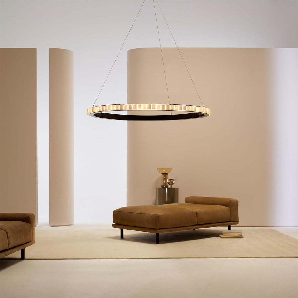 Orion Double Ring Alabaster Chandelier | Fioriscas