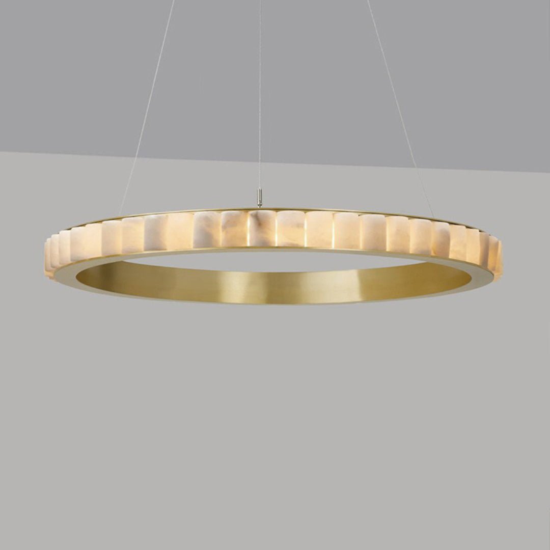 Orion Double Ring Alabaster Chandelier | Fioriscas