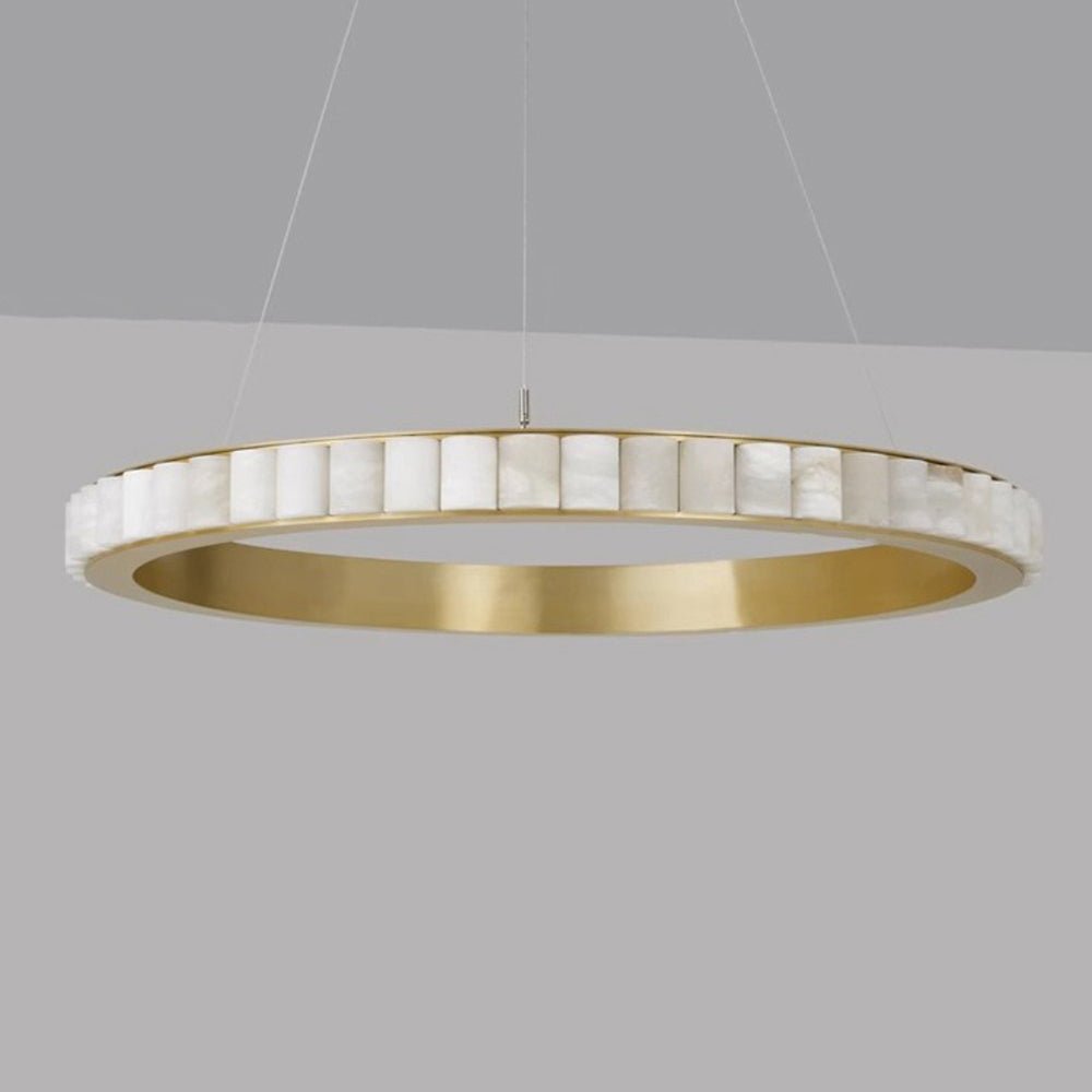 Orion Double Ring Alabaster Chandelier | Fioriscas