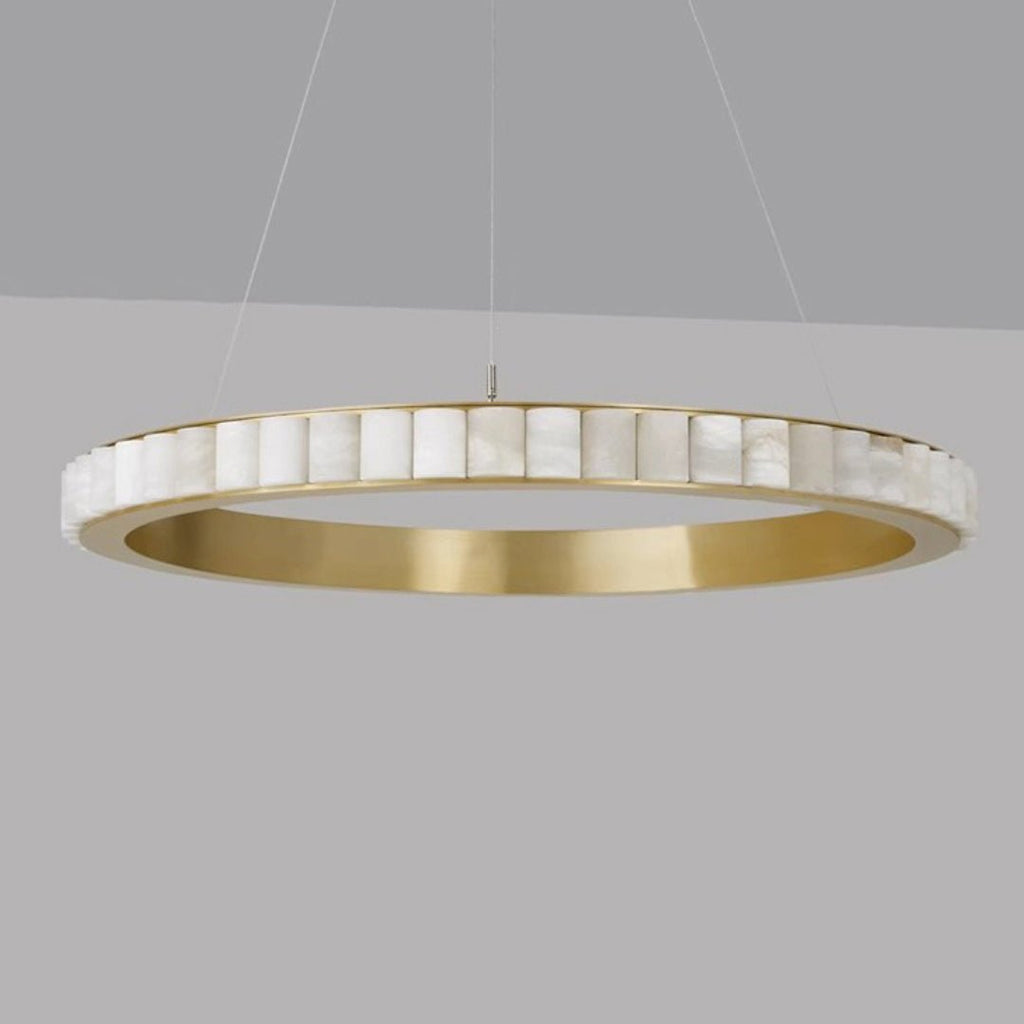 Orion Double Ring Alabaster Chandelier | Fioriscas