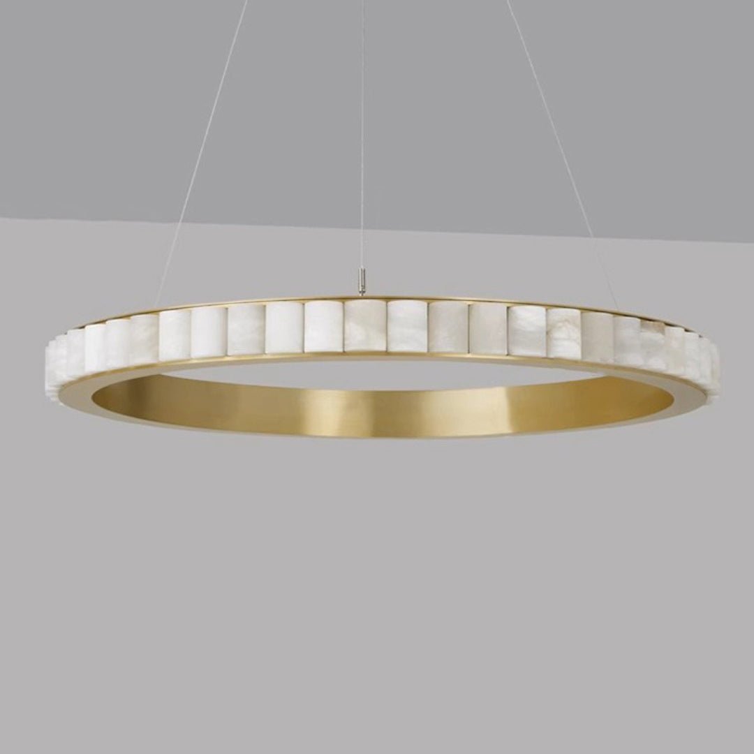 Orion Double Ring Alabaster Chandelier | Fioriscas