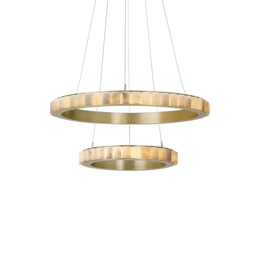 Orion Double Ring Alabaster Chandelier | Fioriscas
