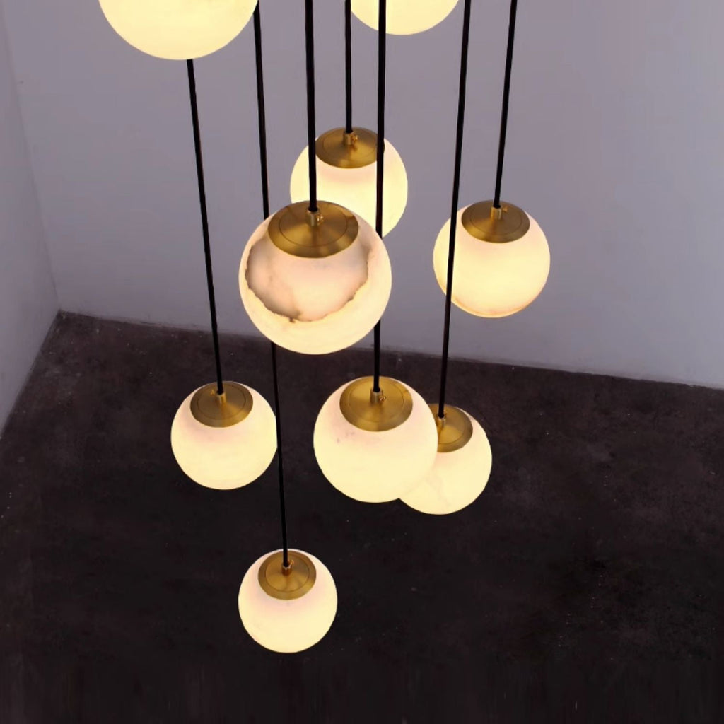 Gloruvye Balls Modern Cluster Alabaster  Chandelier | Fioriscas