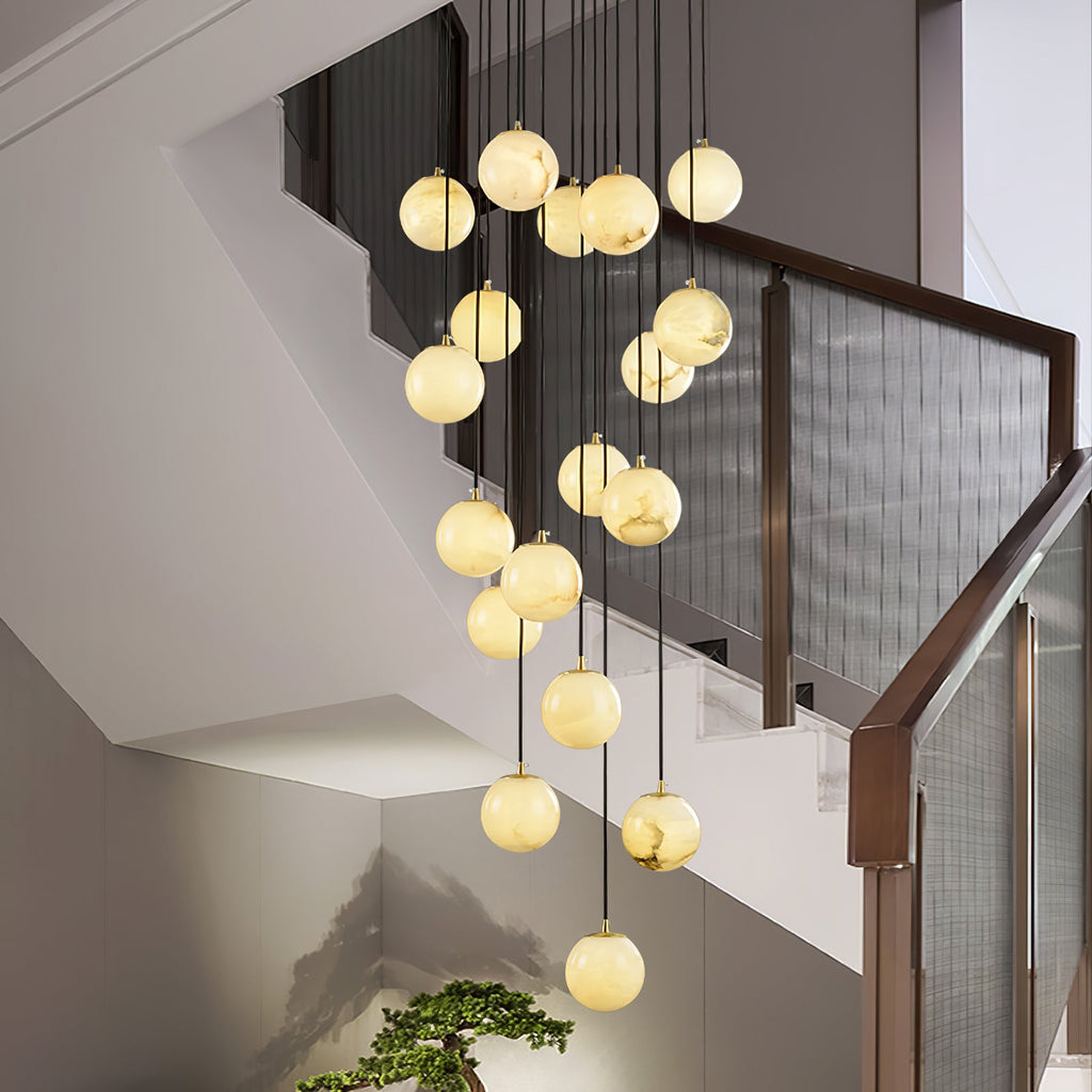 Gloruvye Balls Modern Cluster Alabaster  Chandelier | Fioriscas