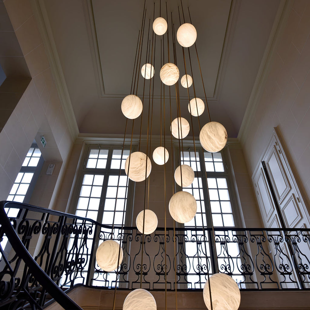 Gloruvye Balls Modern Cluster Alabaster  Chandelier | Fioriscas