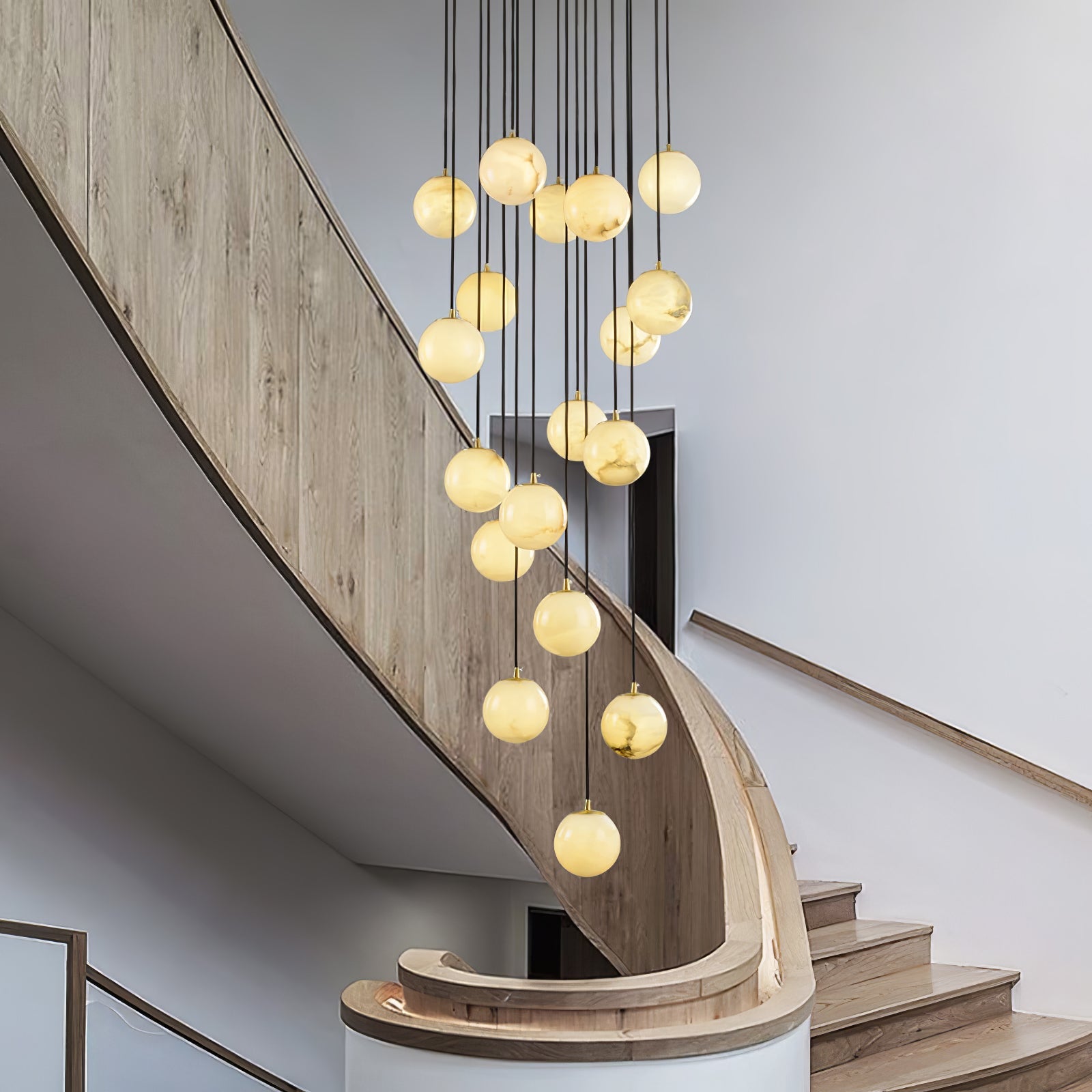 Gloruvye Balls Modern Cluster Alabaster  Chandelier | Fioriscas