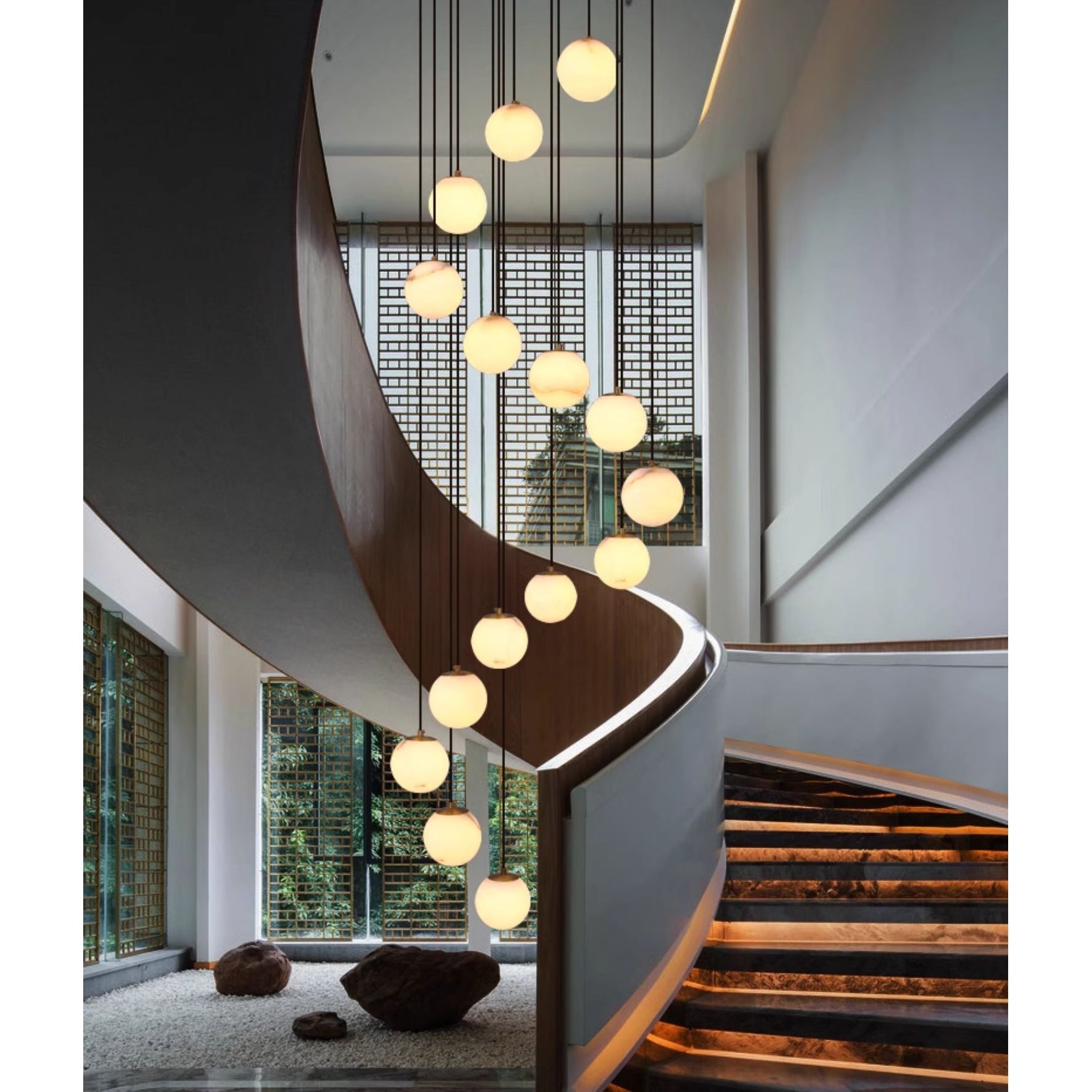 Gloruvye Balls Modern Cluster Alabaster  Chandelier | Fioriscas