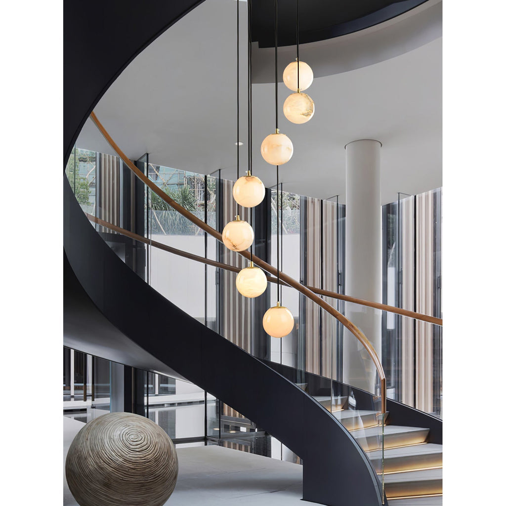 Gloruvye Balls Modern Cluster Alabaster  Chandelier | Fioriscas