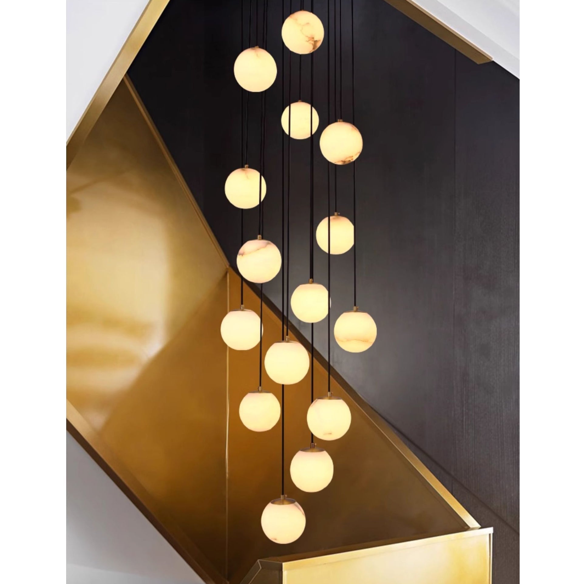 Gloruvye Balls Modern Cluster Alabaster  Chandelier | Fioriscas
