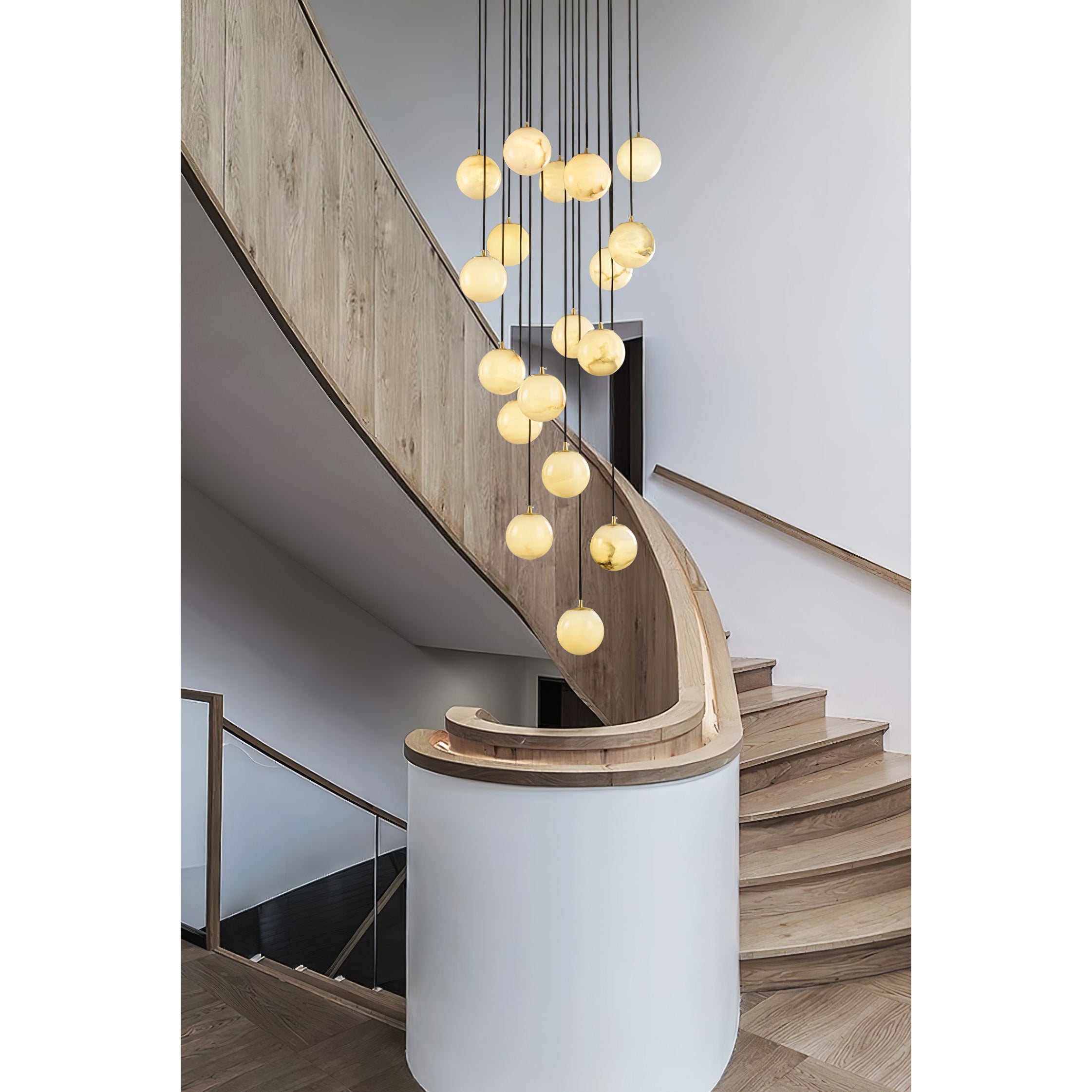 Gloruvye Balls Modern Cluster Alabaster  Chandelier | Fioriscas