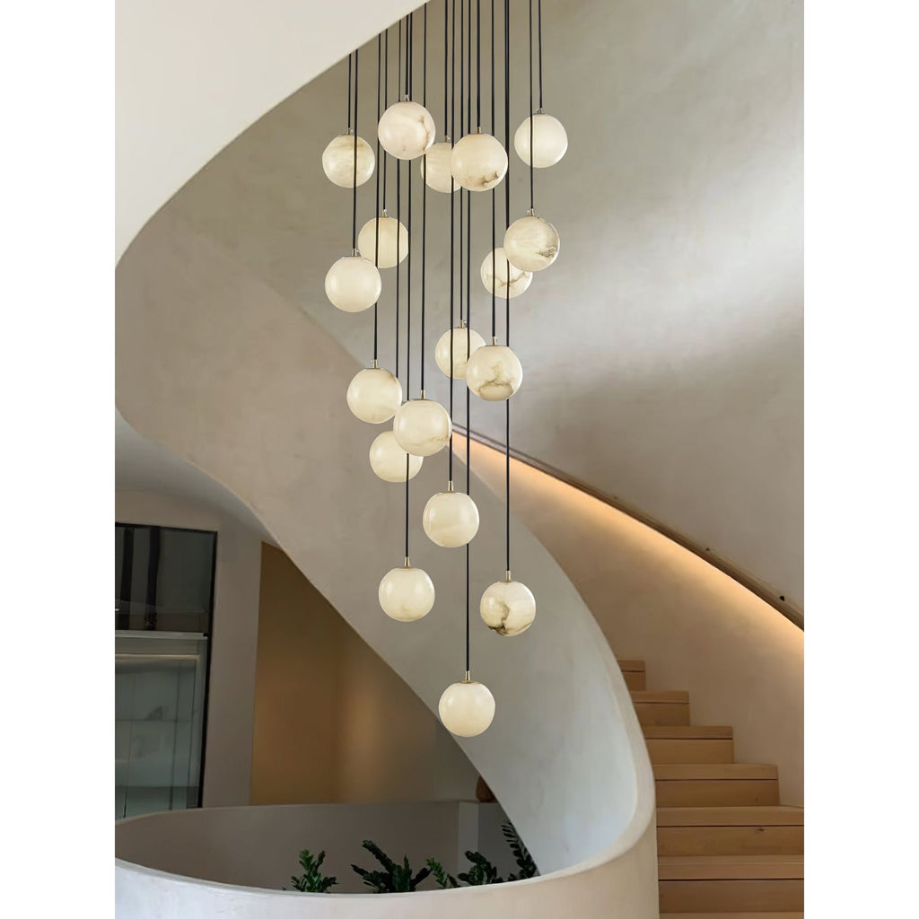 Gloruvye Balls Modern Cluster Alabaster  Chandelier | Fioriscas
