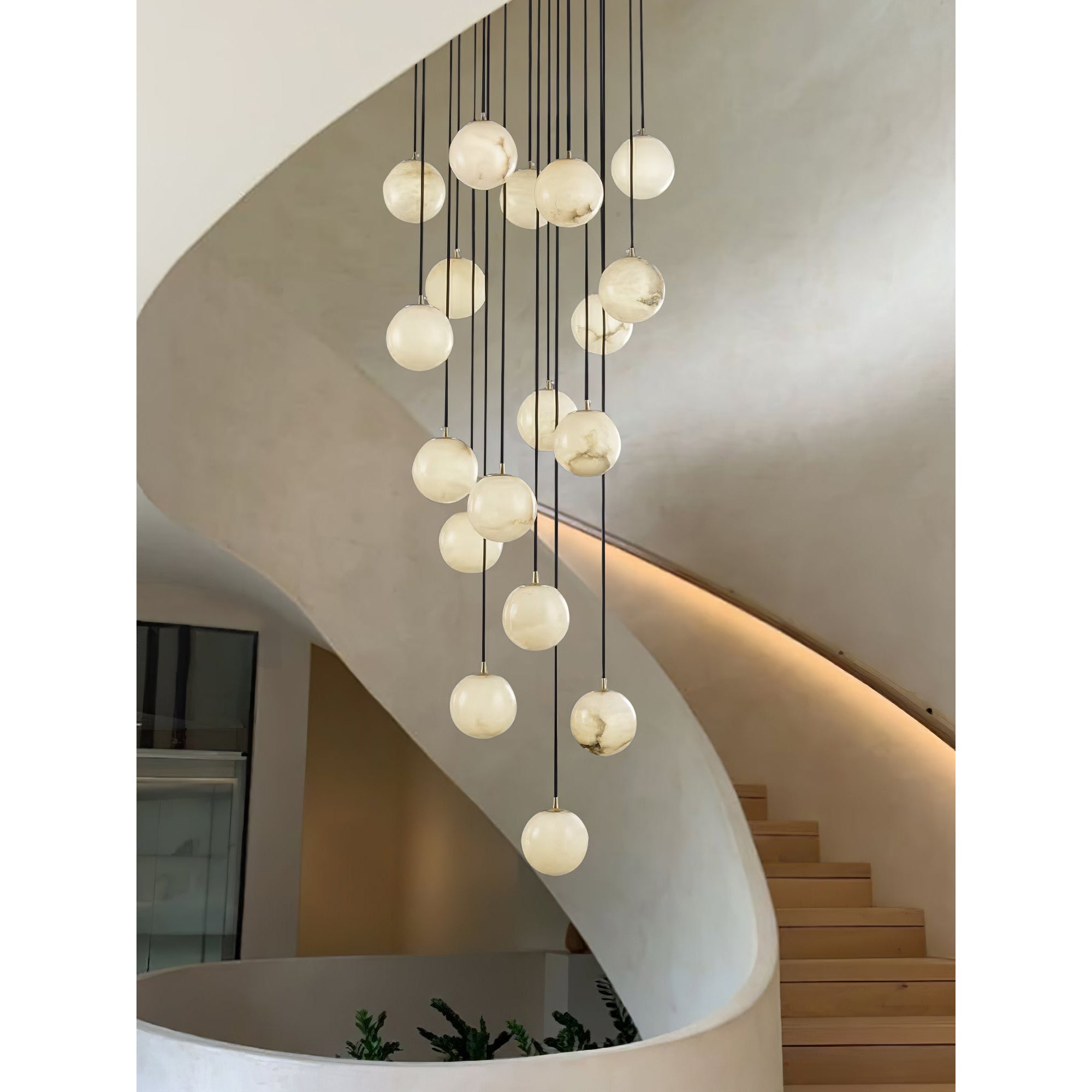 Gloruvye Balls Modern Cluster Alabaster  Chandelier | Fioriscas