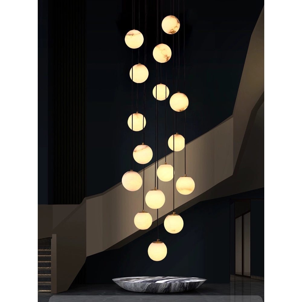 Gloruvye Balls Modern Cluster Alabaster  Chandelier | Fioriscas