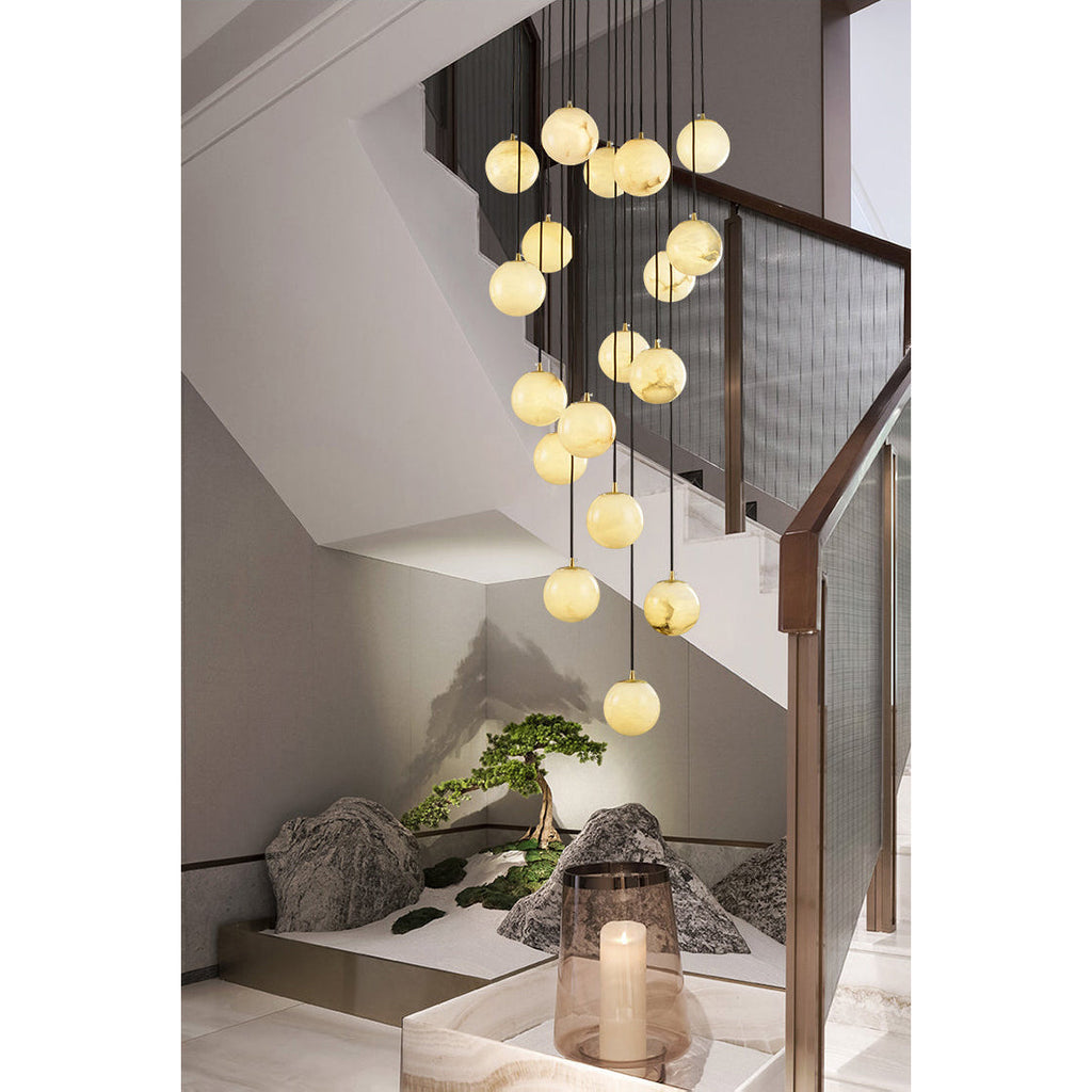 Gloruvye Balls Modern Cluster Alabaster  Chandelier | Fioriscas