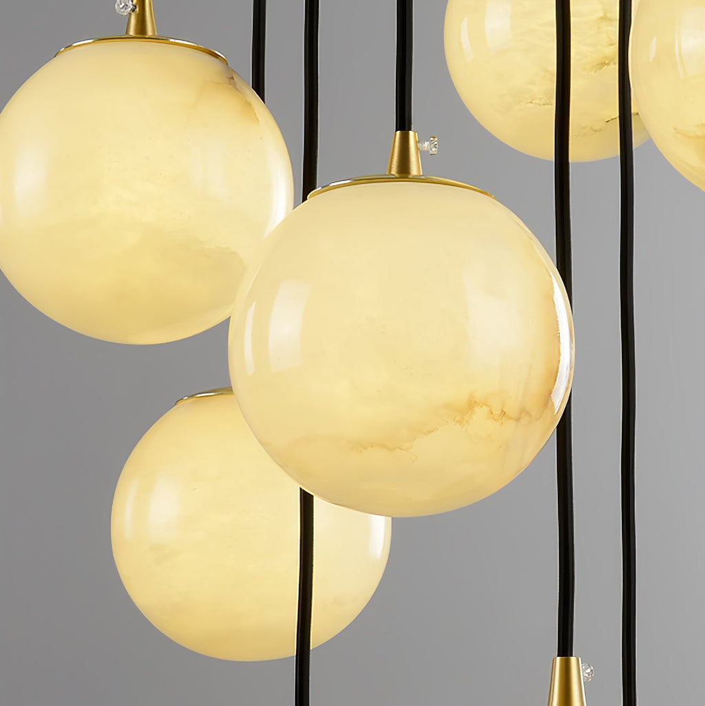 Gloruvye Balls Modern Cluster Alabaster  Chandelier | Fioriscas