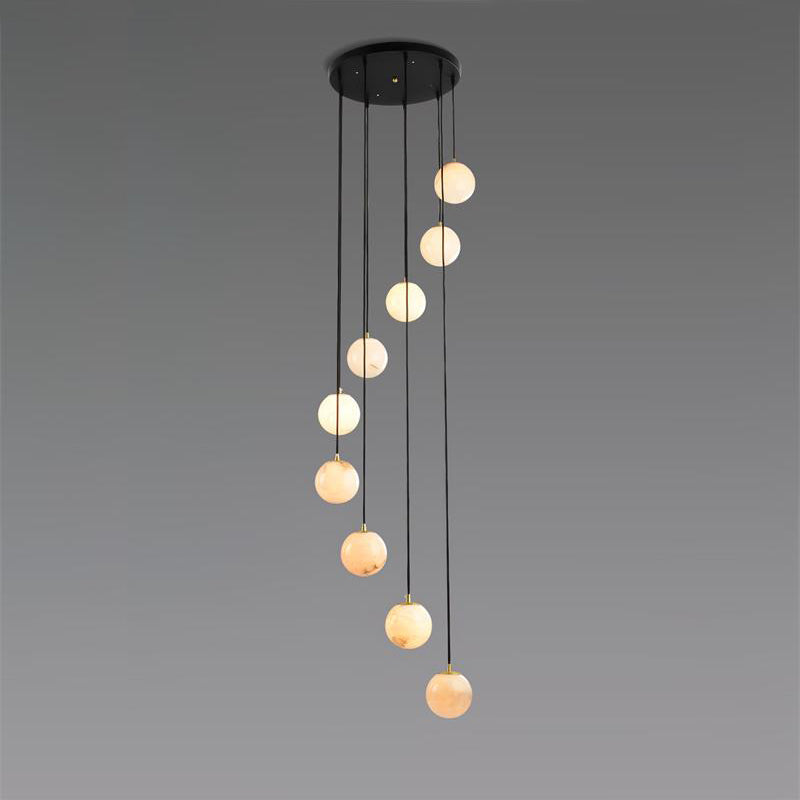 Gloruvye Balls Modern Cluster Alabaster  Chandelier | Fioriscas