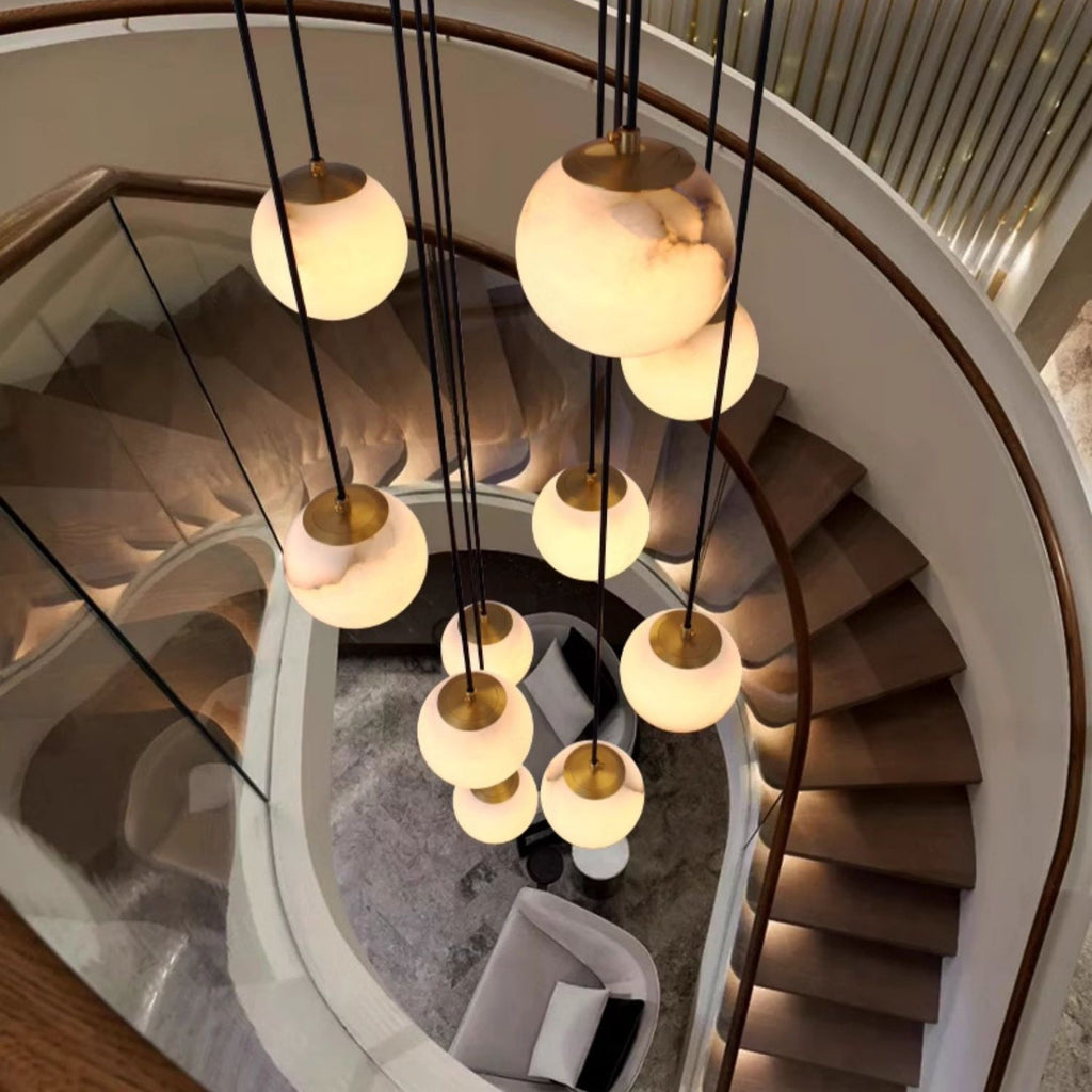 Gloruvye Balls Modern Cluster Alabaster  Chandelier | Fioriscas