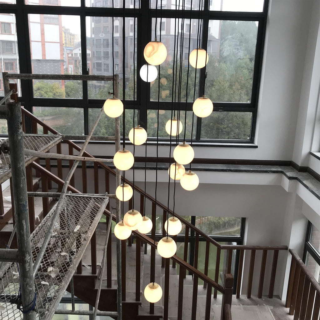 Gloruvye Balls Modern Cluster Alabaster  Chandelier | Fioriscas