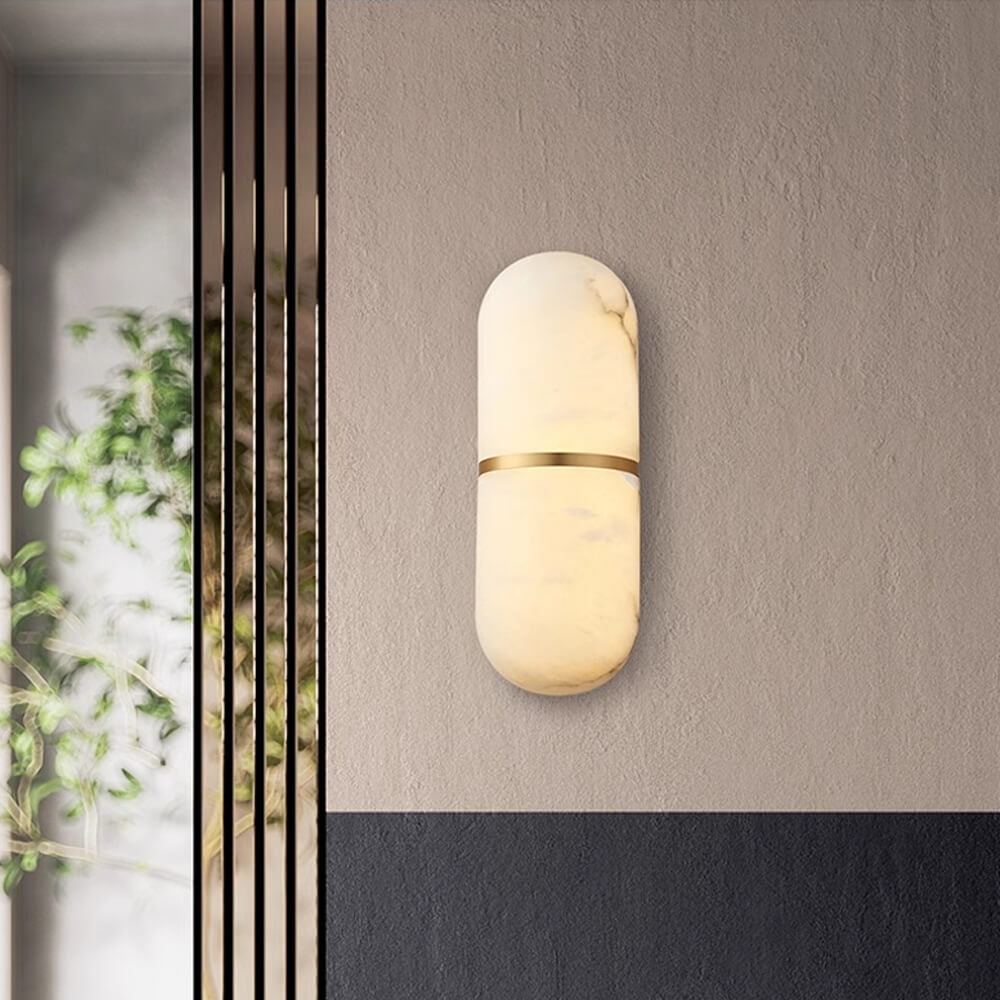 Ostruvyd Luxury Pill Alabaster Wall Lamp | Fioriscas