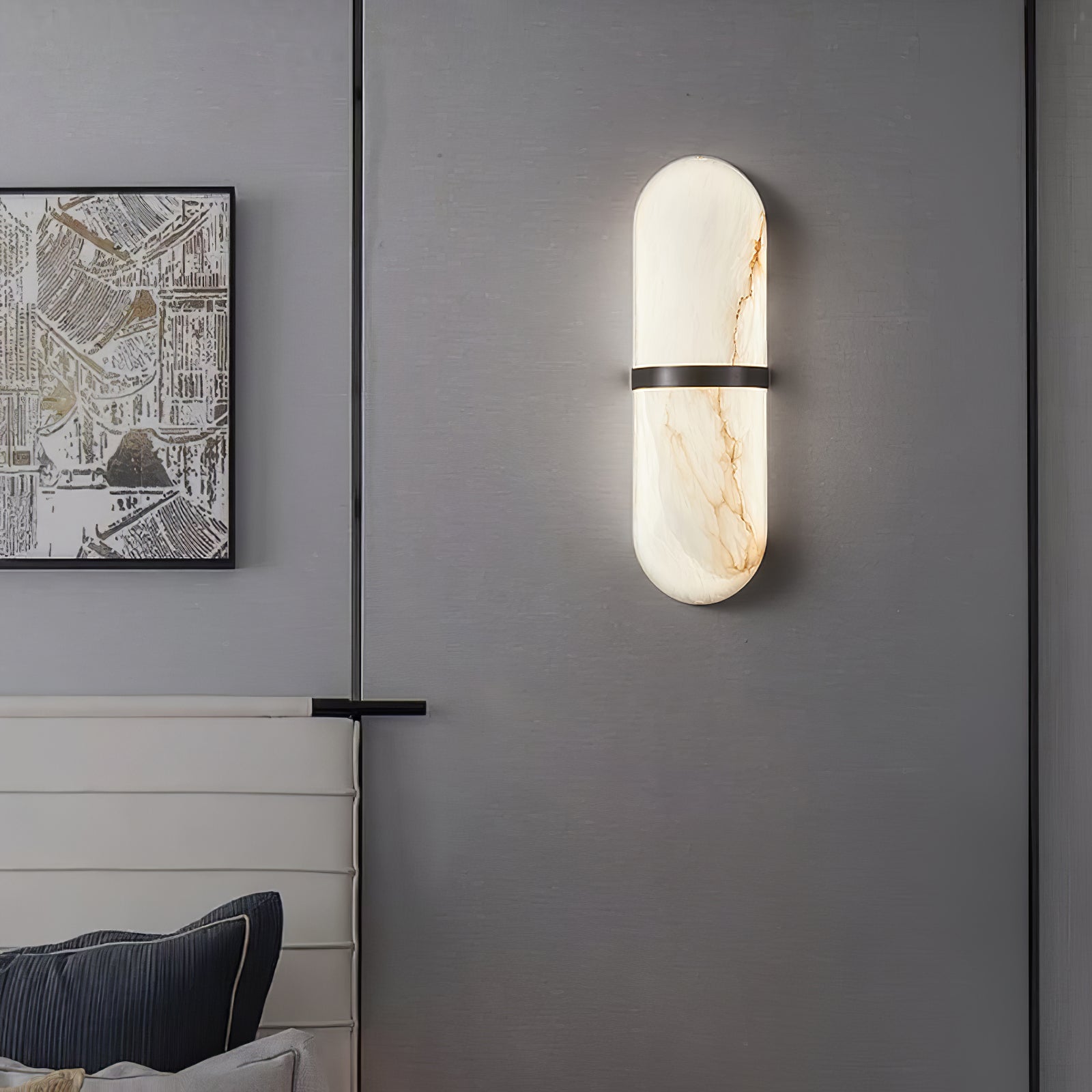 Ostruvyd Luxury Pill Alabaster Wall Lamp | Fioriscas