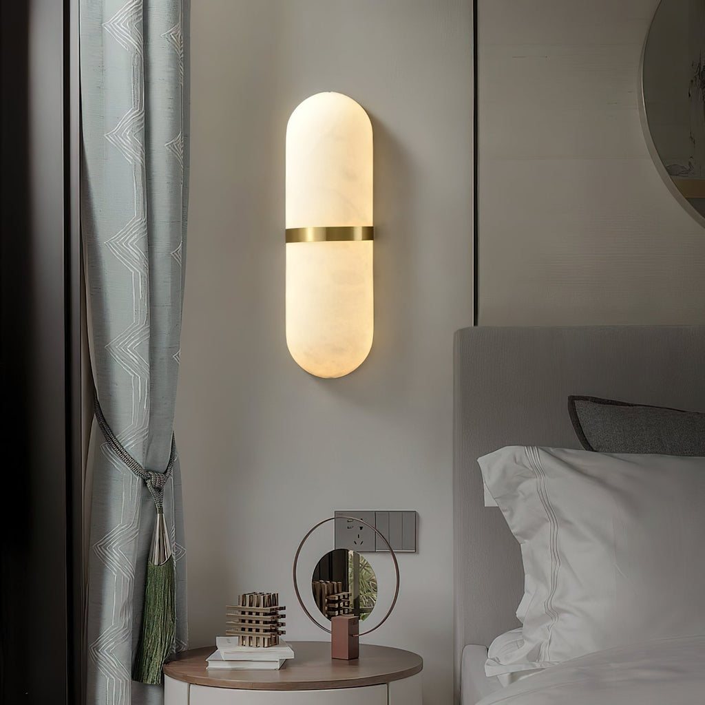 Ostruvyd Luxury Pill Alabaster Wall Lamp | Fioriscas