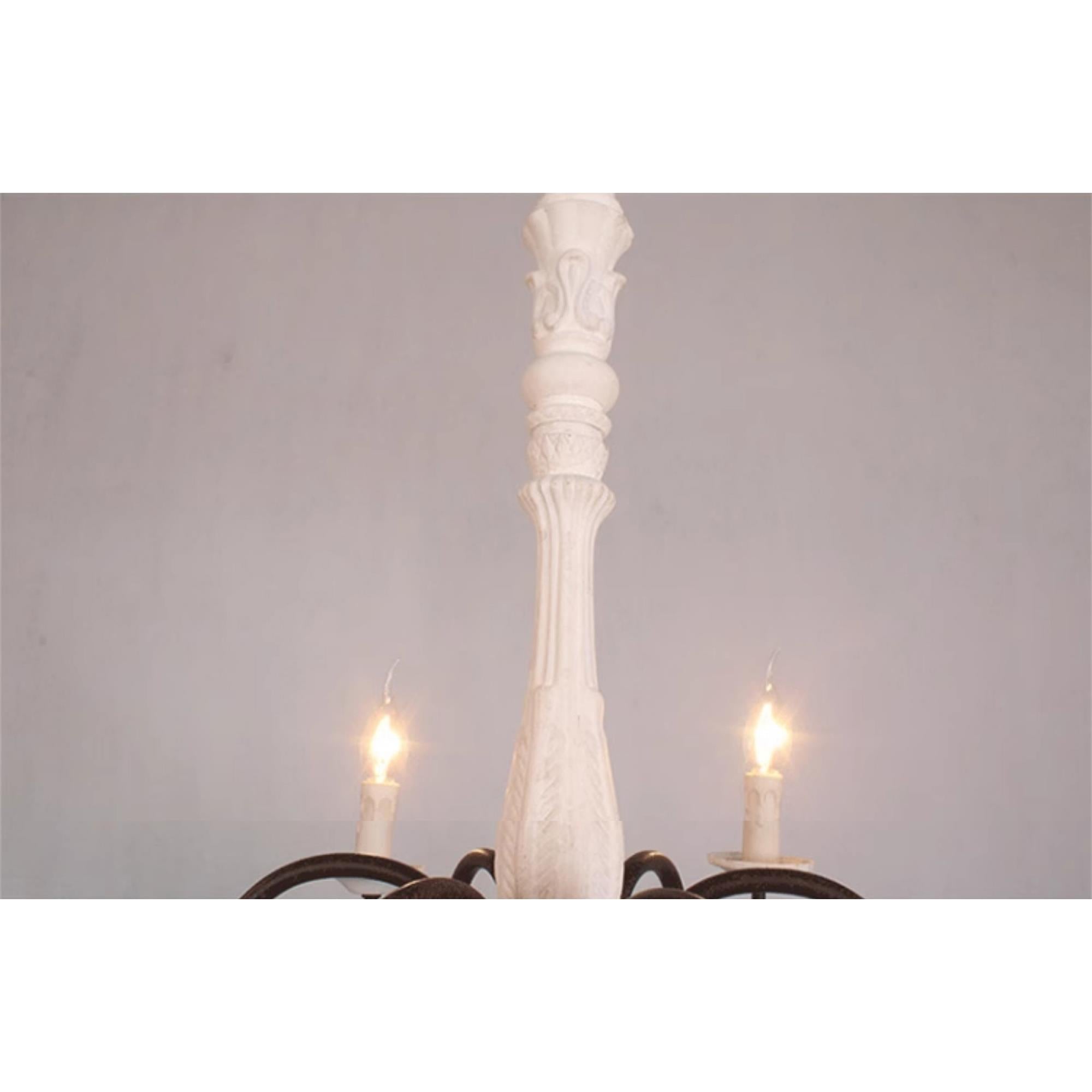 Ljomuvyi Traditional Farmhouse Metal Wood Chandelier | Fioriscas