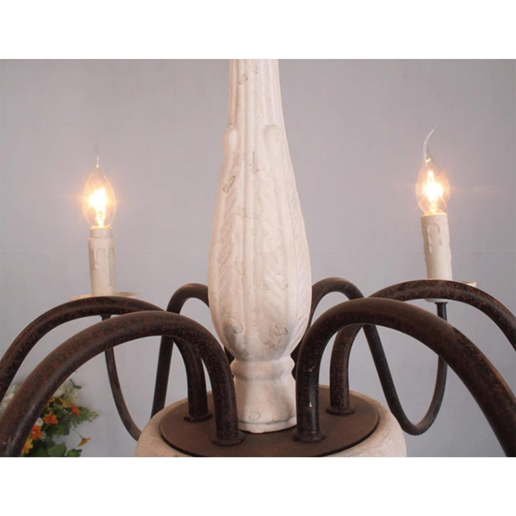 Ljomuvyi Traditional Farmhouse Metal Wood Chandelier | Fioriscas