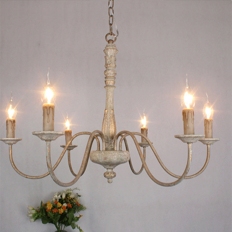 Ljomuvyi Traditional Farmhouse Metal Wood Chandelier | Fioriscas