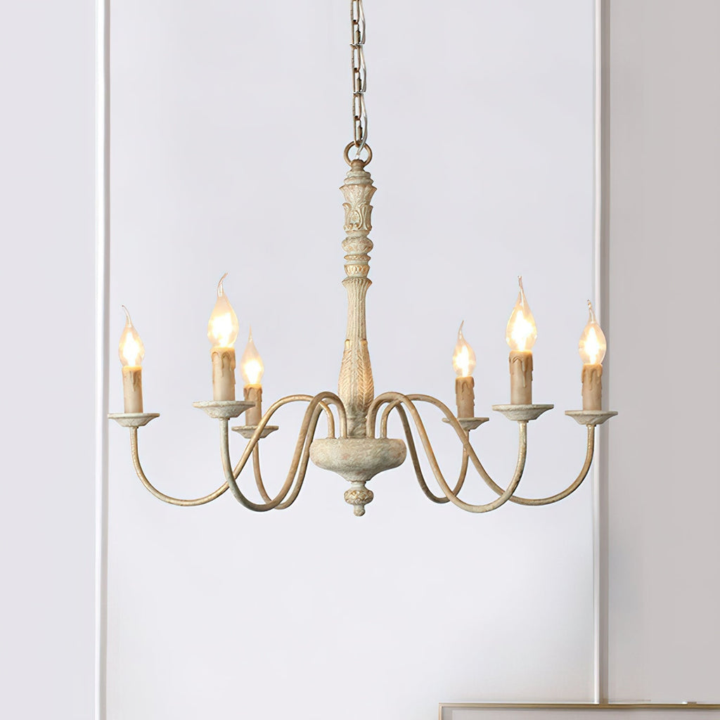 Ljomuvyi Traditional Farmhouse Metal Wood Chandelier | Fioriscas