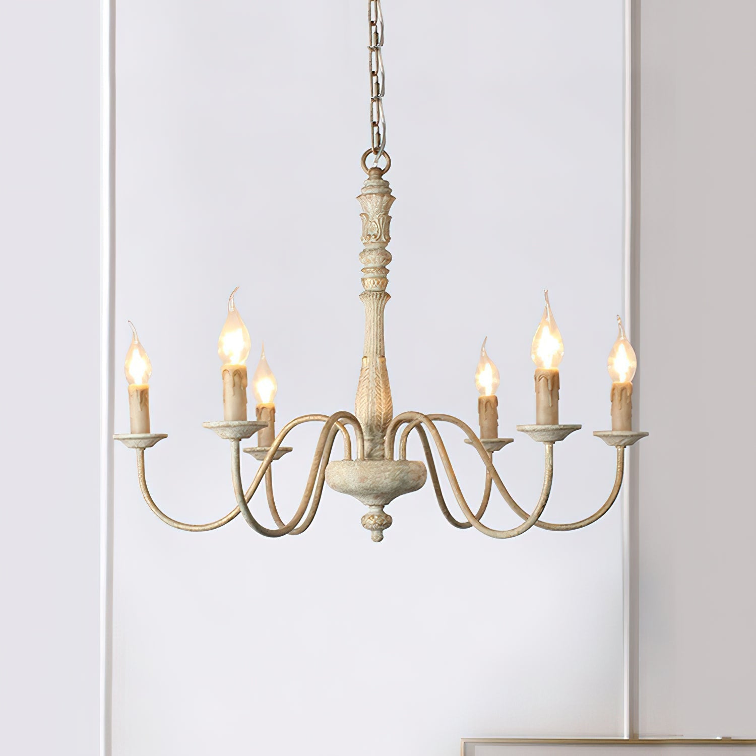 Ljomuvyi Traditional Farmhouse Metal Wood Chandelier | Fioriscas