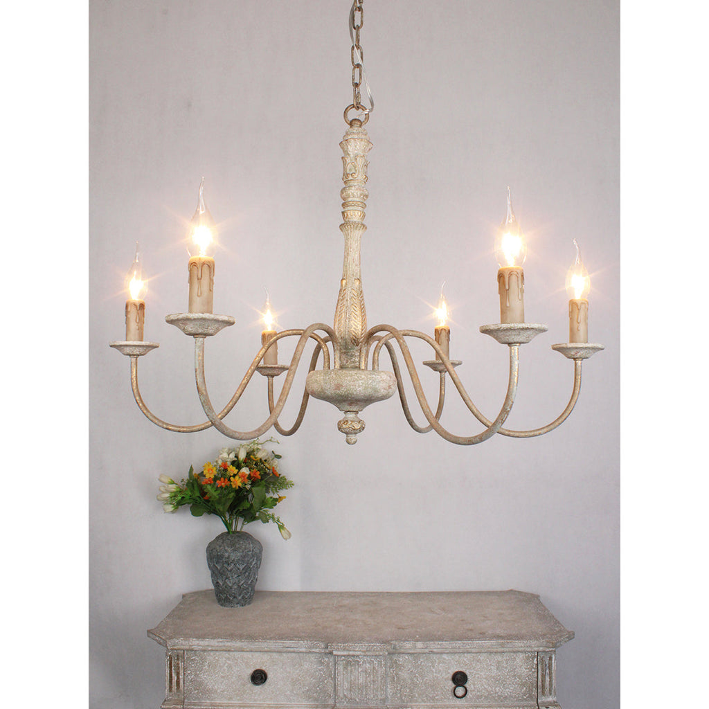 Ljomuvyi Traditional Farmhouse Metal Wood Chandelier | Fioriscas