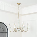Ljomuvyi Traditional Farmhouse Metal Wood Chandelier | Fioriscas