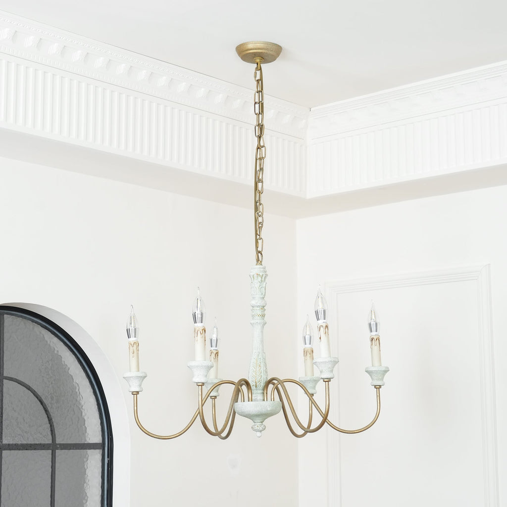 Ljomuvyi Traditional Farmhouse Metal Wood Chandelier | Fioriscas