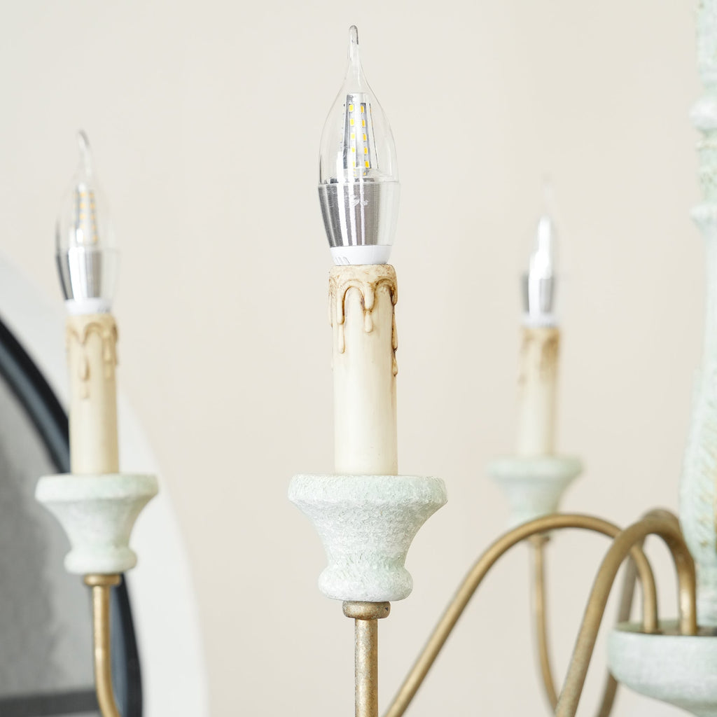 Ljomuvyi Traditional Farmhouse Metal Wood Chandelier | Fioriscas